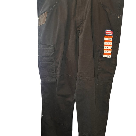 Wrangler Men's Black Double Knee Cargo Pants - Picture 1 of 4